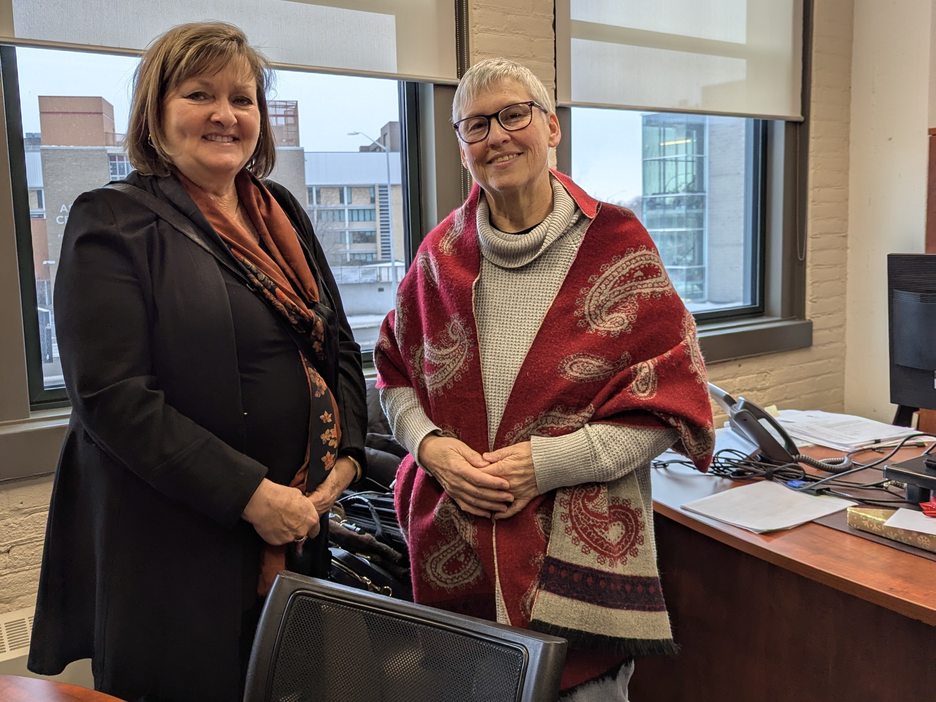 Deputy Mayor Councillor Lukes and Dr. Linda Schwartz, VP Academics